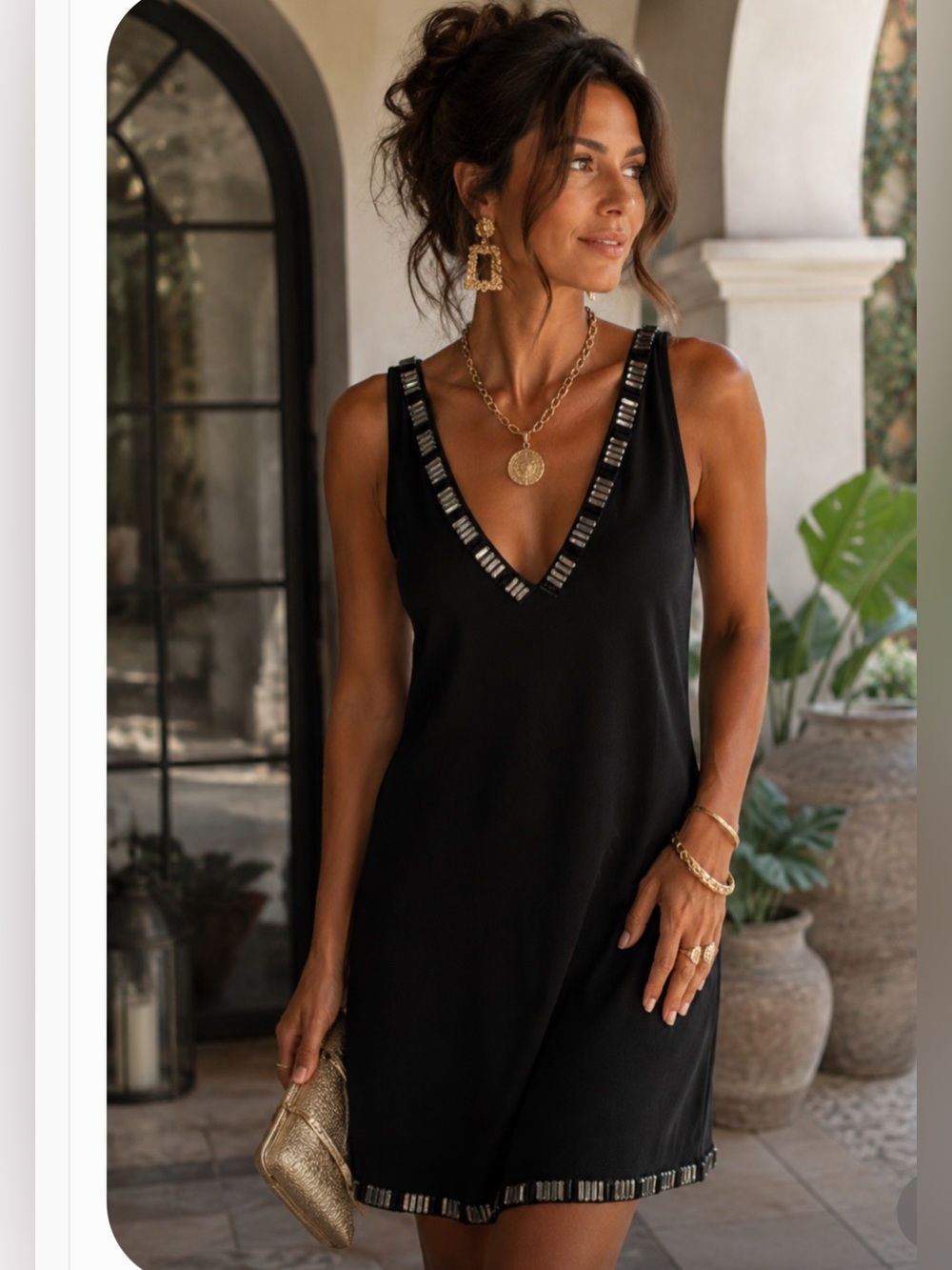 Joseph Ribkoff Black Dress, size 8, NWT, 36” long